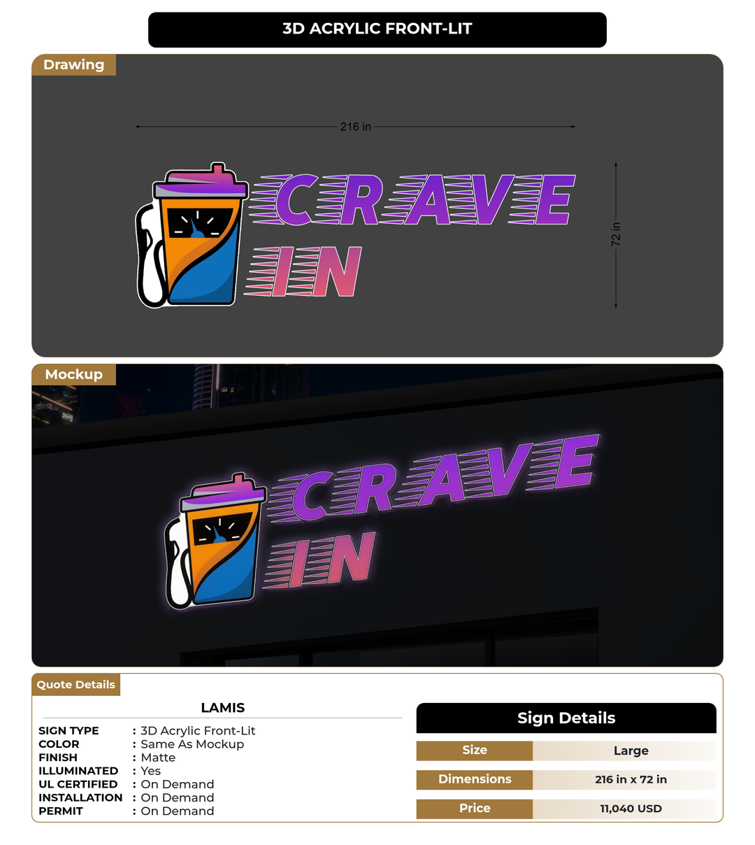 CUSTOM MOCKUP SIGN FOR Lamis