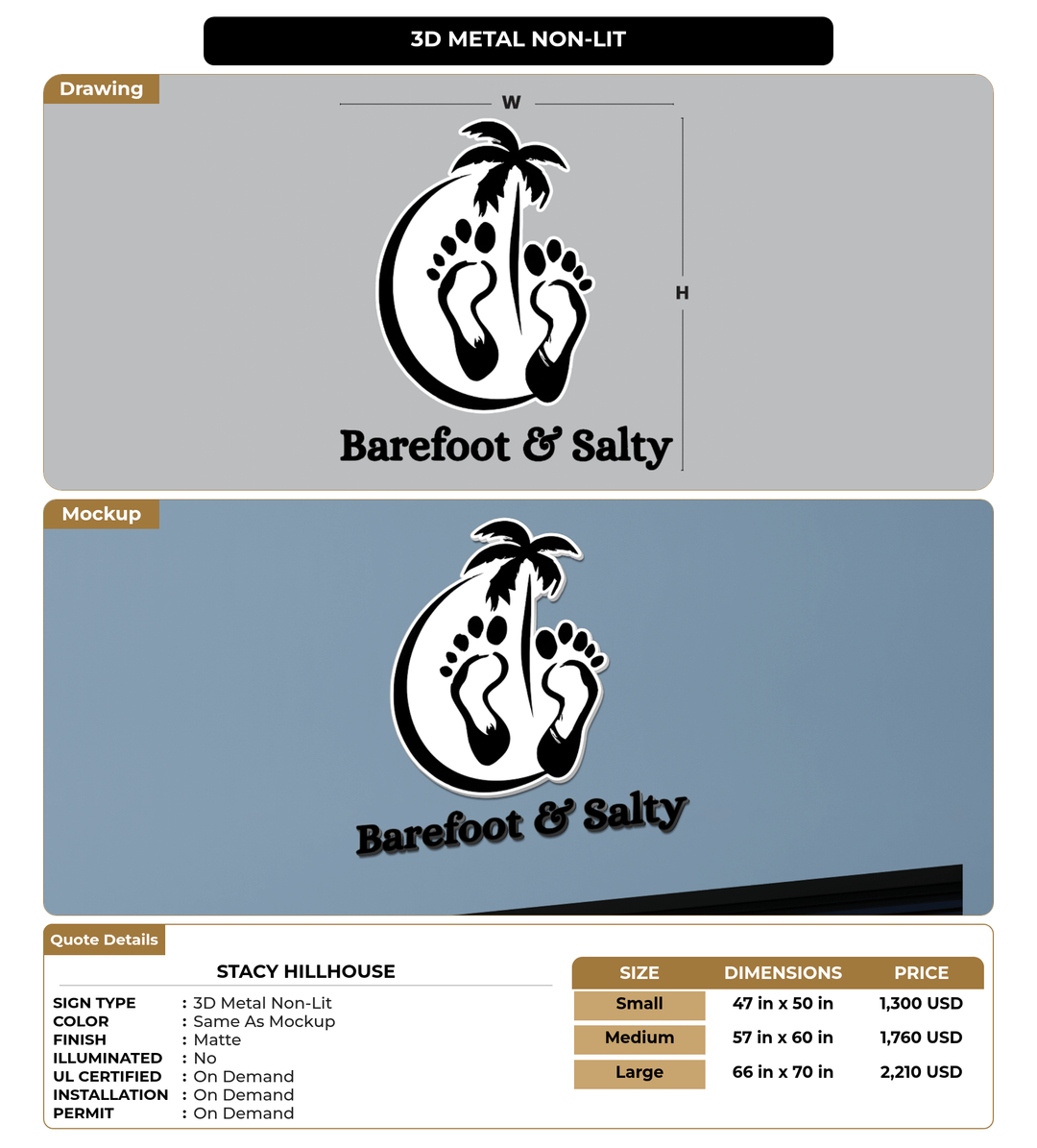 CUSTOM MOCKUP SIGN FOR Stacy Hillhouse