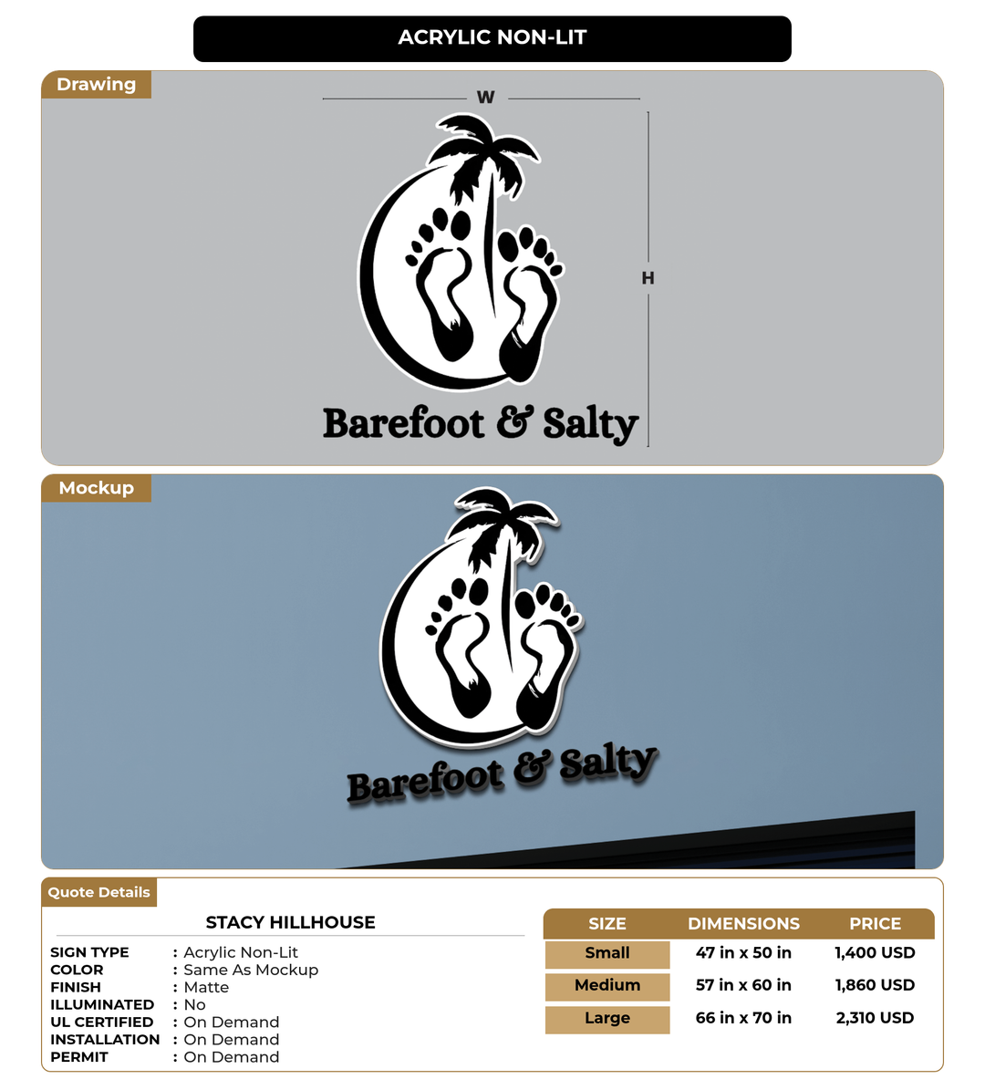 CUSTOM MOCKUP SIGN FOR Stacy Hillhouse