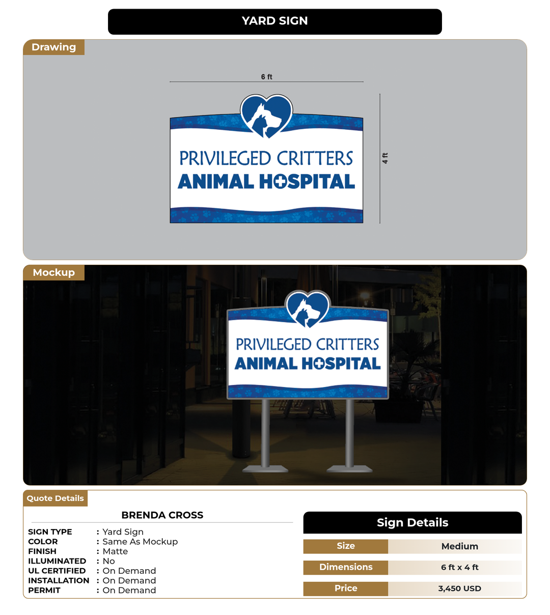 CUSTOM MOCKUP SIGN FOR brenda Cross