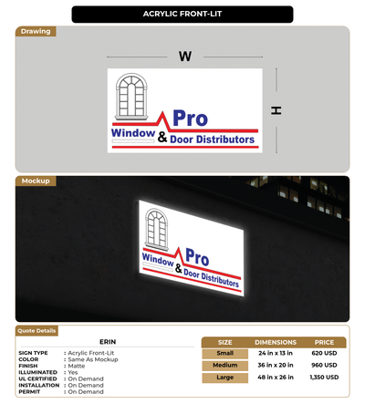 CUSTOM MOCKUP SIGN FOR erin