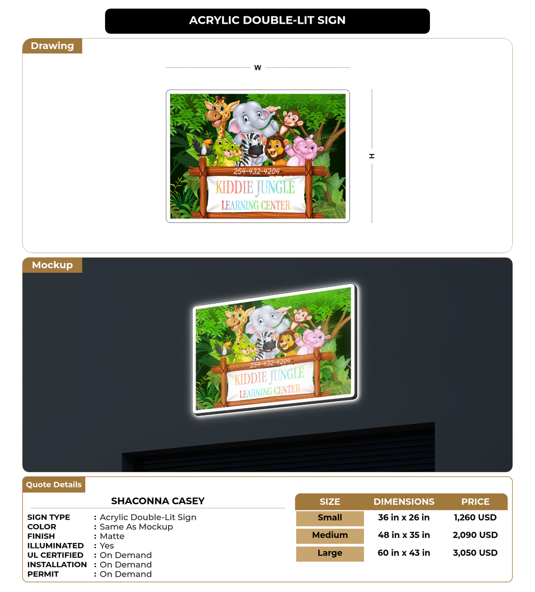 CUSTOM MOCKUP SIGN FOR Shaconna casey