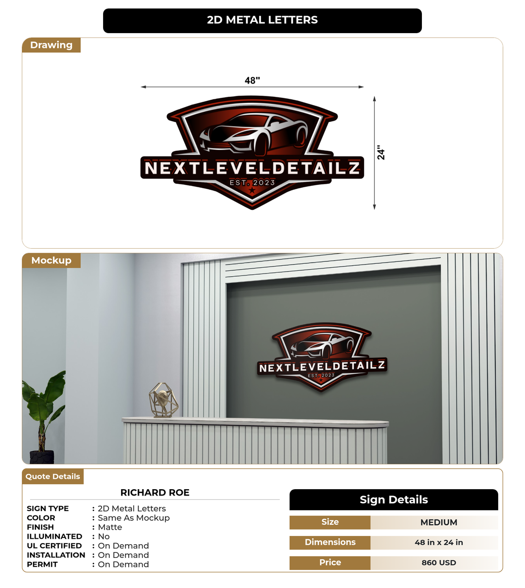 CUSTOM MOCKUP SIGN FOR Richard Roe