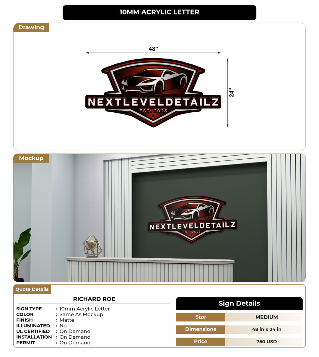 CUSTOM MOCKUP SIGN FOR Richard Roe