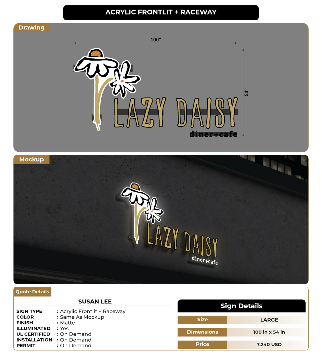 CUSTOM MOCKUP SIGN FOR Susan Lee