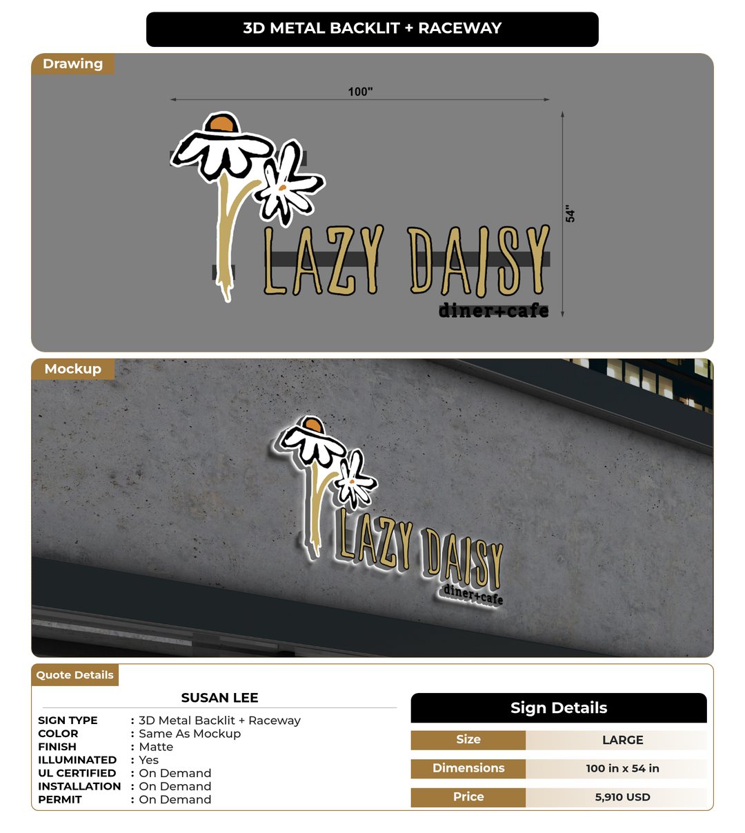 CUSTOM MOCKUP SIGN FOR Susan Lee