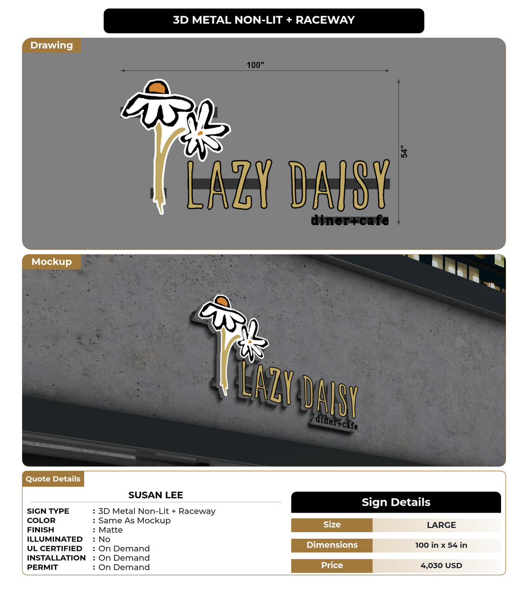 CUSTOM MOCKUP SIGN FOR Susan Lee