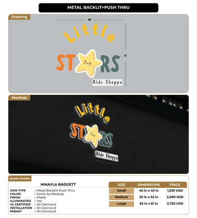 CUSTOM MOCKUP SIGN FOR Mikayla Badgett