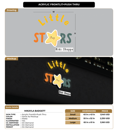CUSTOM MOCKUP SIGN FOR Mikayla Badgett