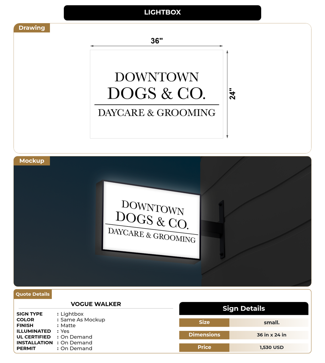 CUSTOM MOCKUP SIGN FOR Vogue Walker