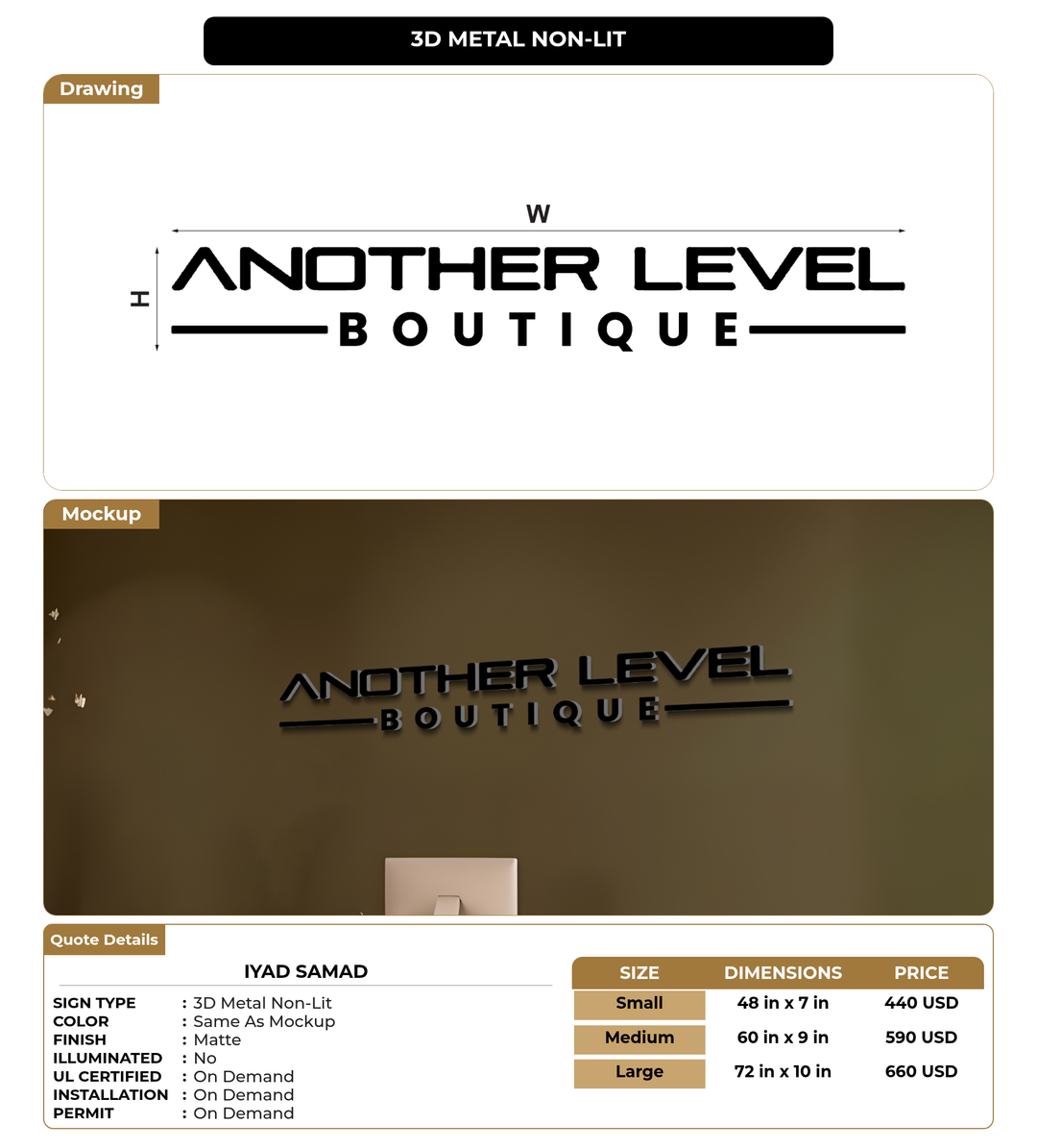 CUSTOM MOCKUP SIGN FOR Iyad Samad