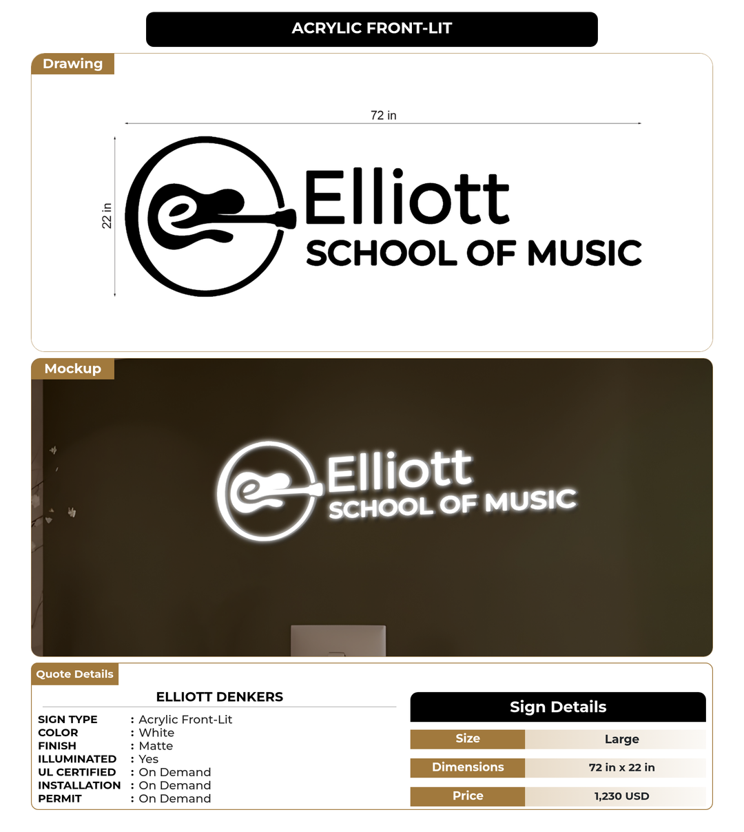 CUSTOM MOCKUP SIGN FOR Elliott denkers