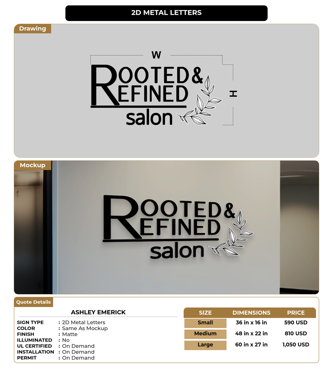 CUSTOM MOCKUP SIGN FOR Ashley Emerick