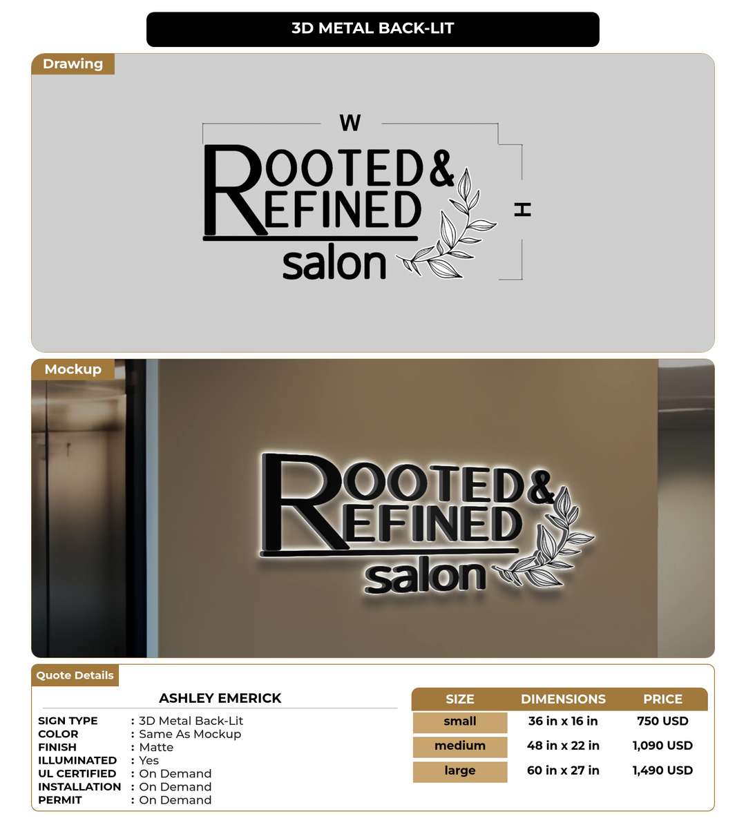 CUSTOM MOCKUP SIGN FOR Ashley Emerick