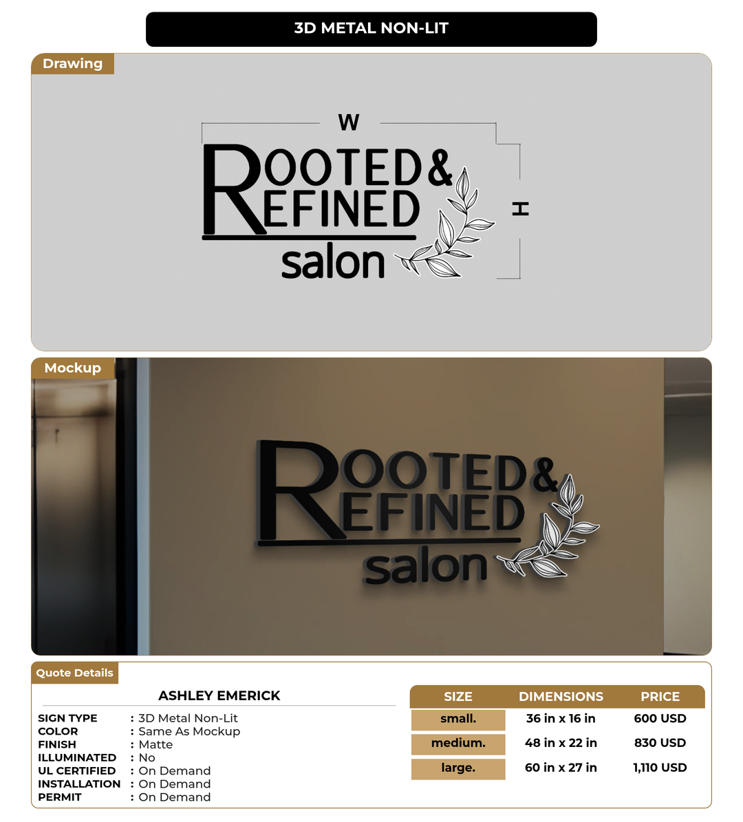 CUSTOM MOCKUP SIGN FOR Ashley Emerick