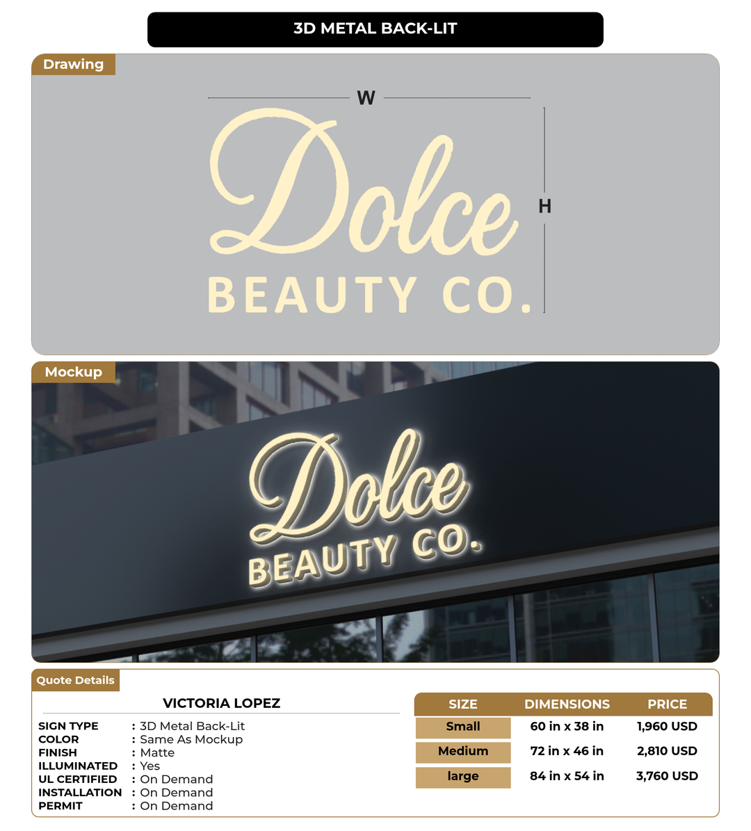 CUSTOM MOCKUP SIGN FOR Victoria Lopez