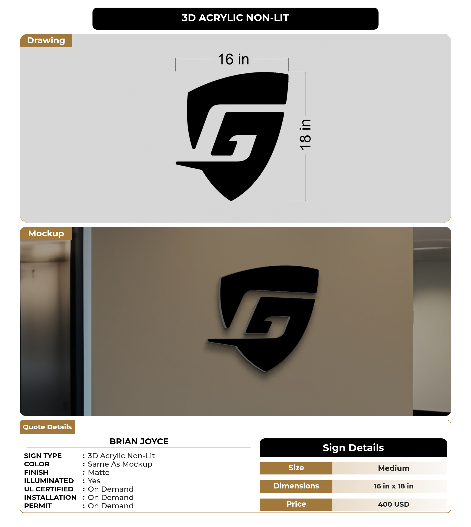 CUSTOM MOCKUP SIGN FOR Brian Joyce – Signize