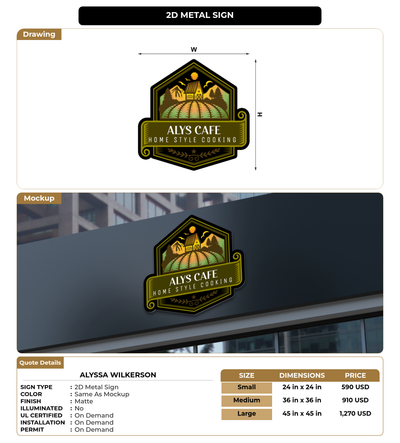 CUSTOM MOCKUP SIGN FOR Alyssa wilkerson