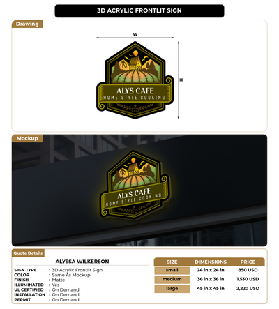 CUSTOM MOCKUP SIGN FOR Alyssa wilkerson