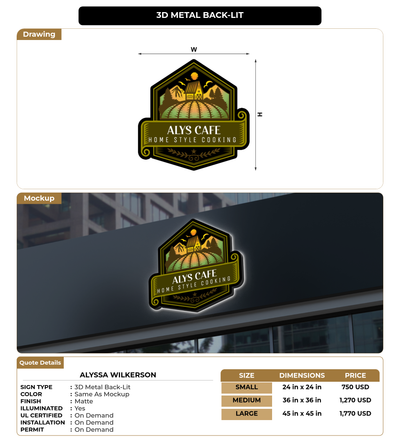 CUSTOM MOCKUP SIGN FOR Alyssa wilkerson