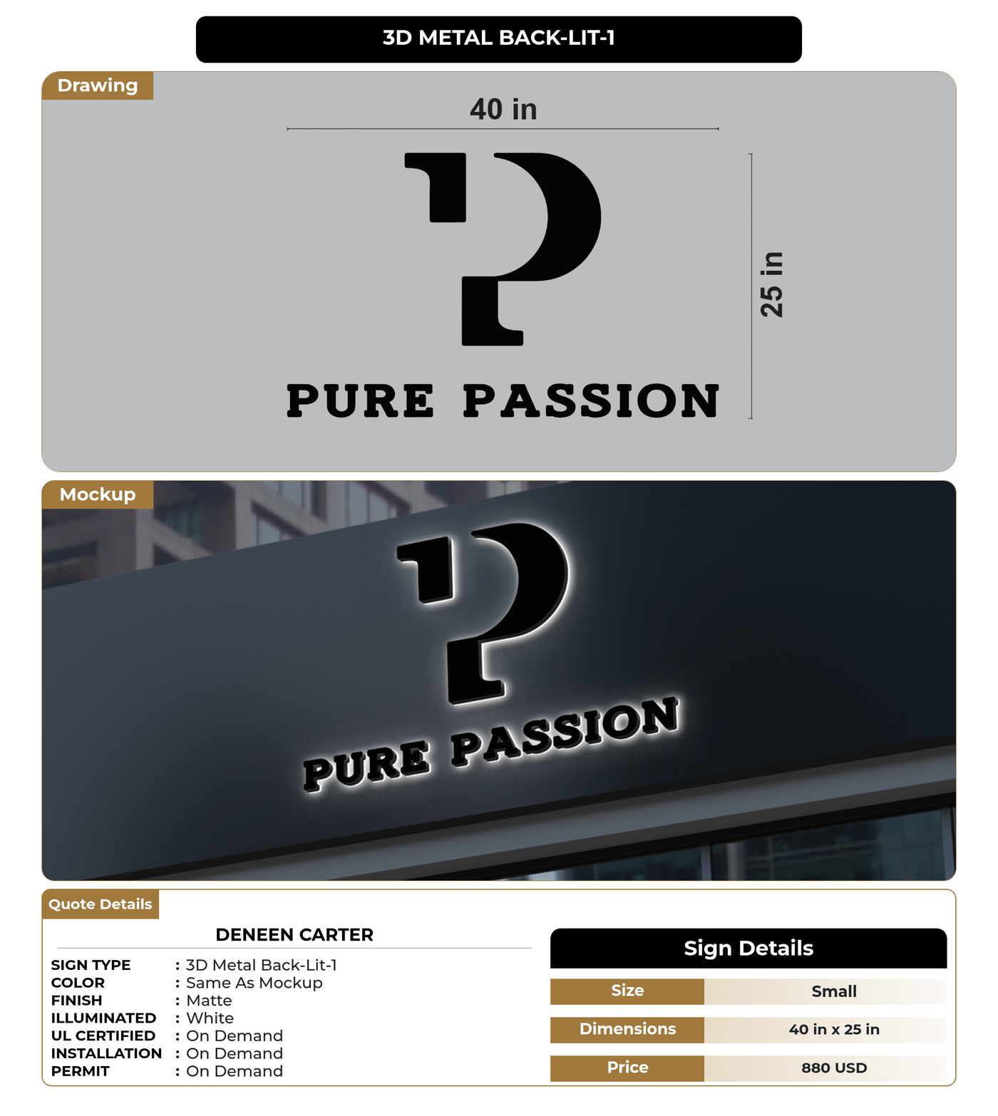 CUSTOM MOCKUP SIGN FOR Deneen Carter