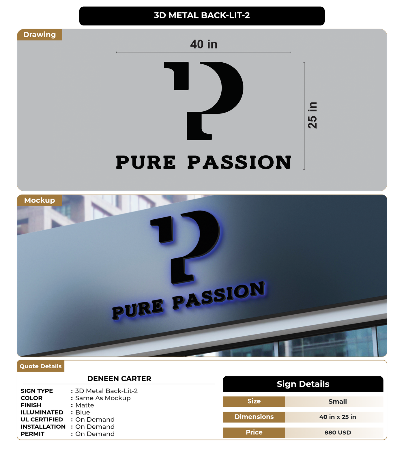 CUSTOM MOCKUP SIGN FOR Deneen Carter