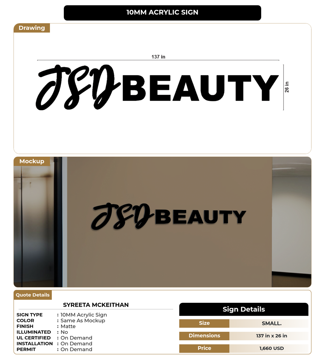 CUSTOM MOCKUP SIGN FOR Syreeta McKeithan