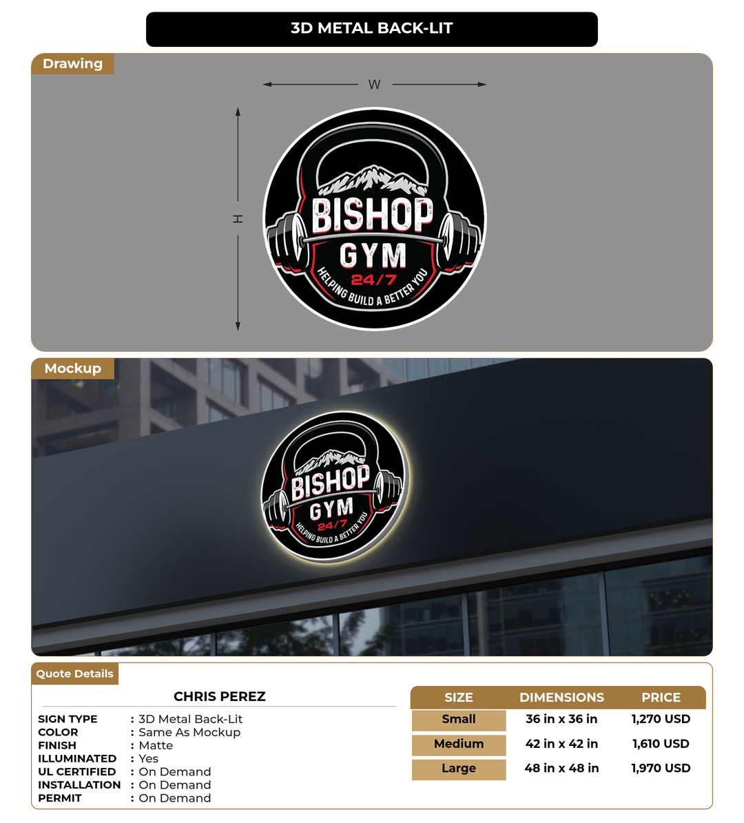 CUSTOM MOCKUP SIGN FOR Chris perez