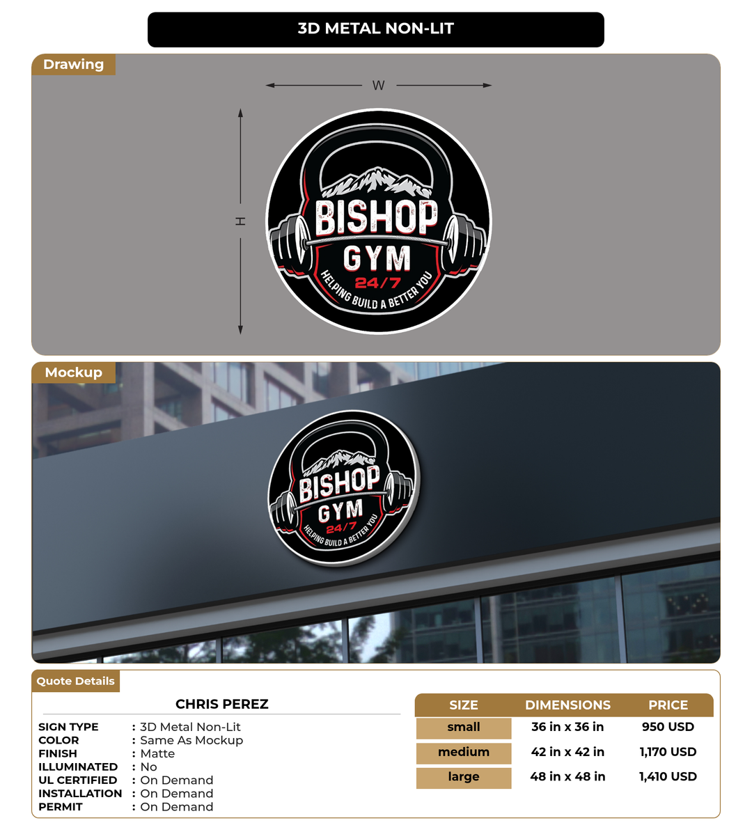 CUSTOM MOCKUP SIGN FOR Chris perez