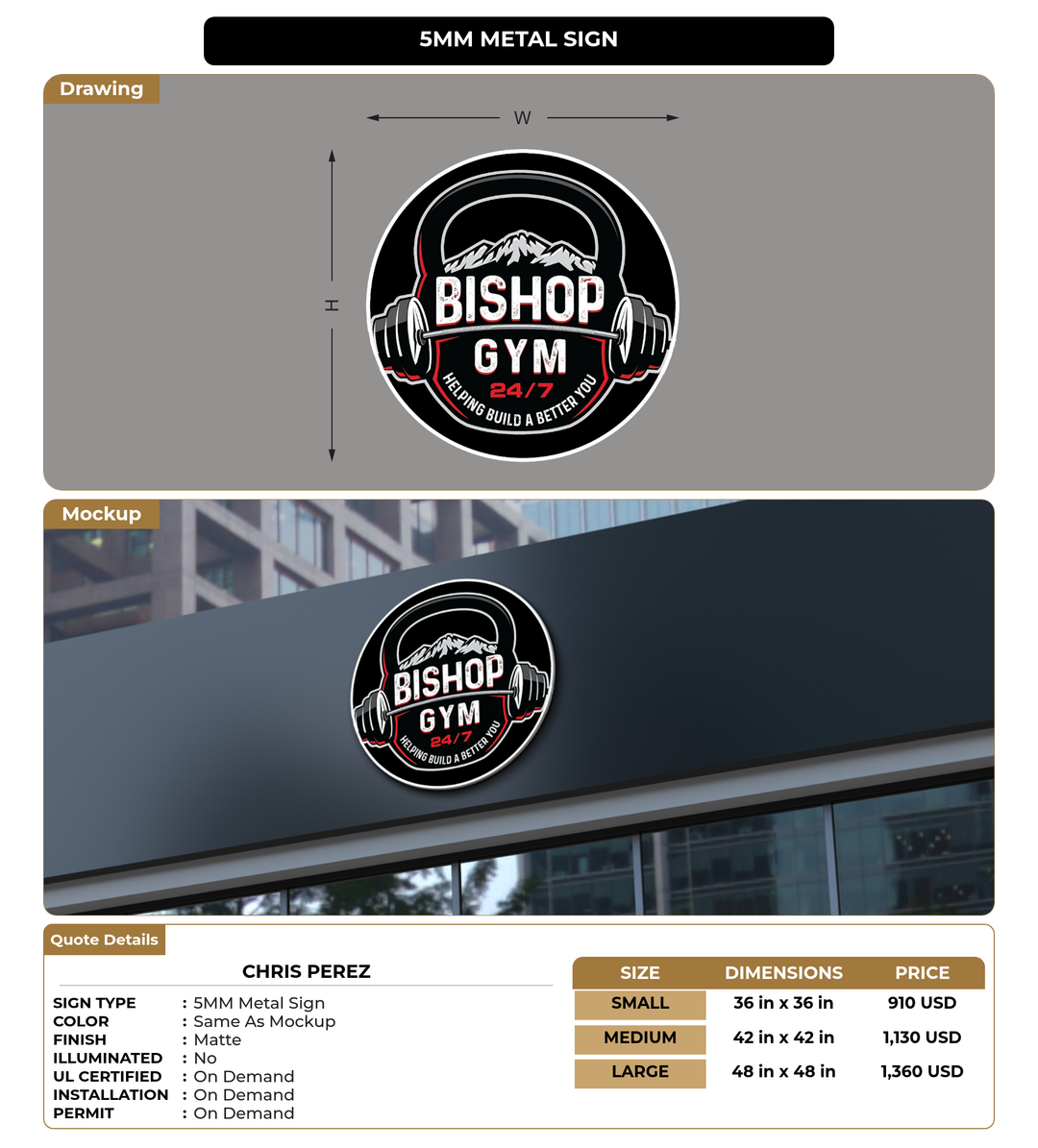 CUSTOM MOCKUP SIGN FOR Chris perez