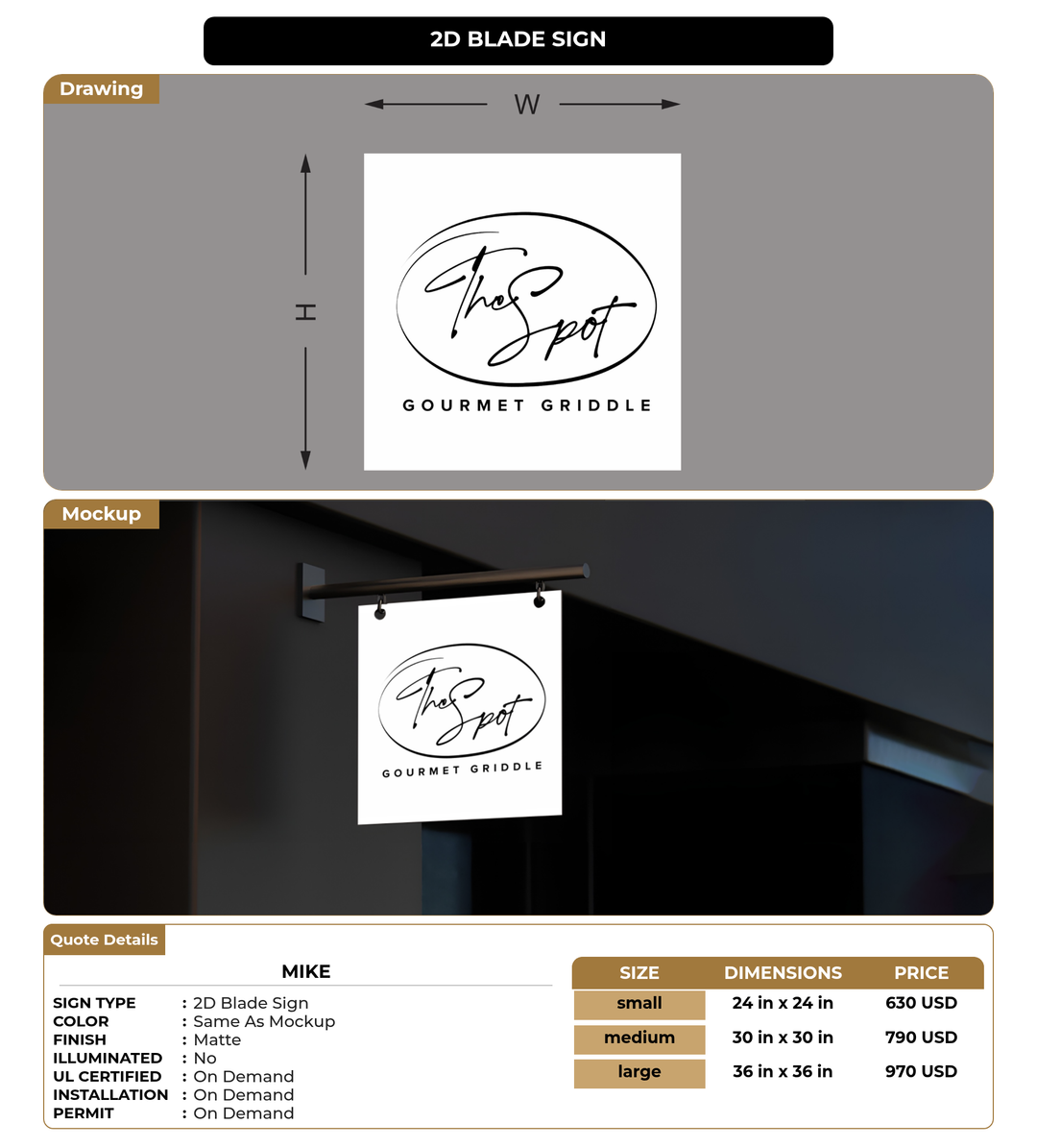 CUSTOM MOCKUP SIGN FOR Mike