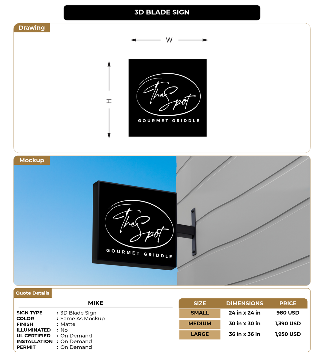 CUSTOM MOCKUP SIGN FOR Mike