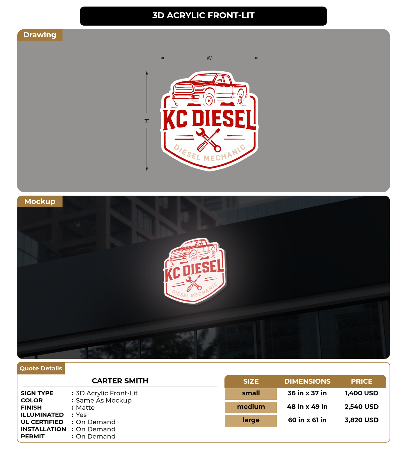 CUSTOM MOCKUP SIGN FOR Carter Smith