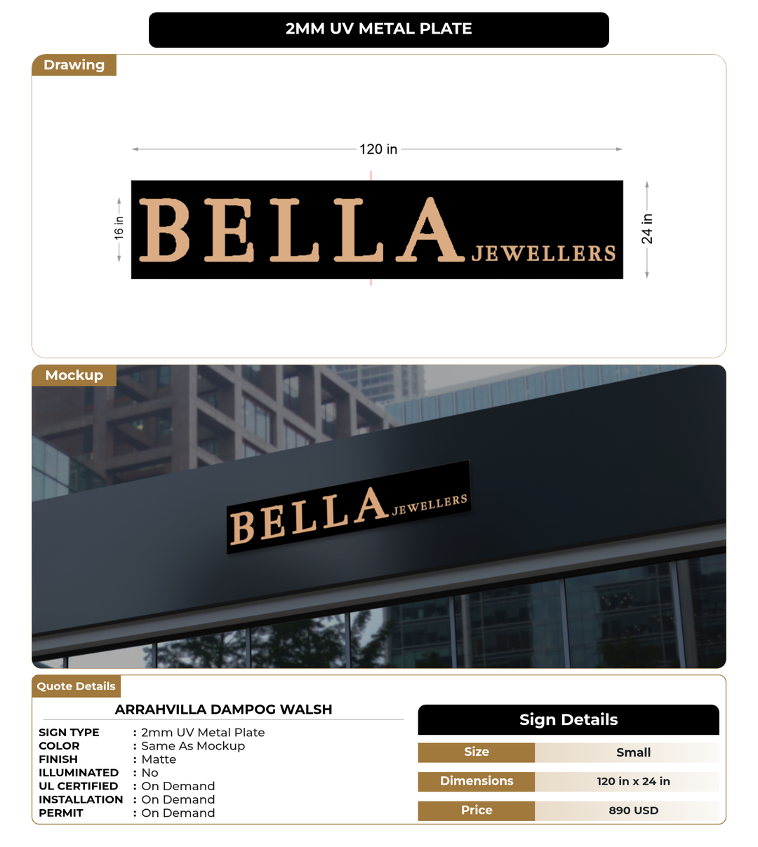 CUSTOM MOCKUP SIGN FOR arrahvilla dampog walsh