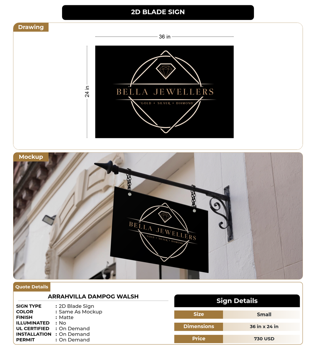 CUSTOM MOCKUP SIGN FOR arrahvilla dampog walsh