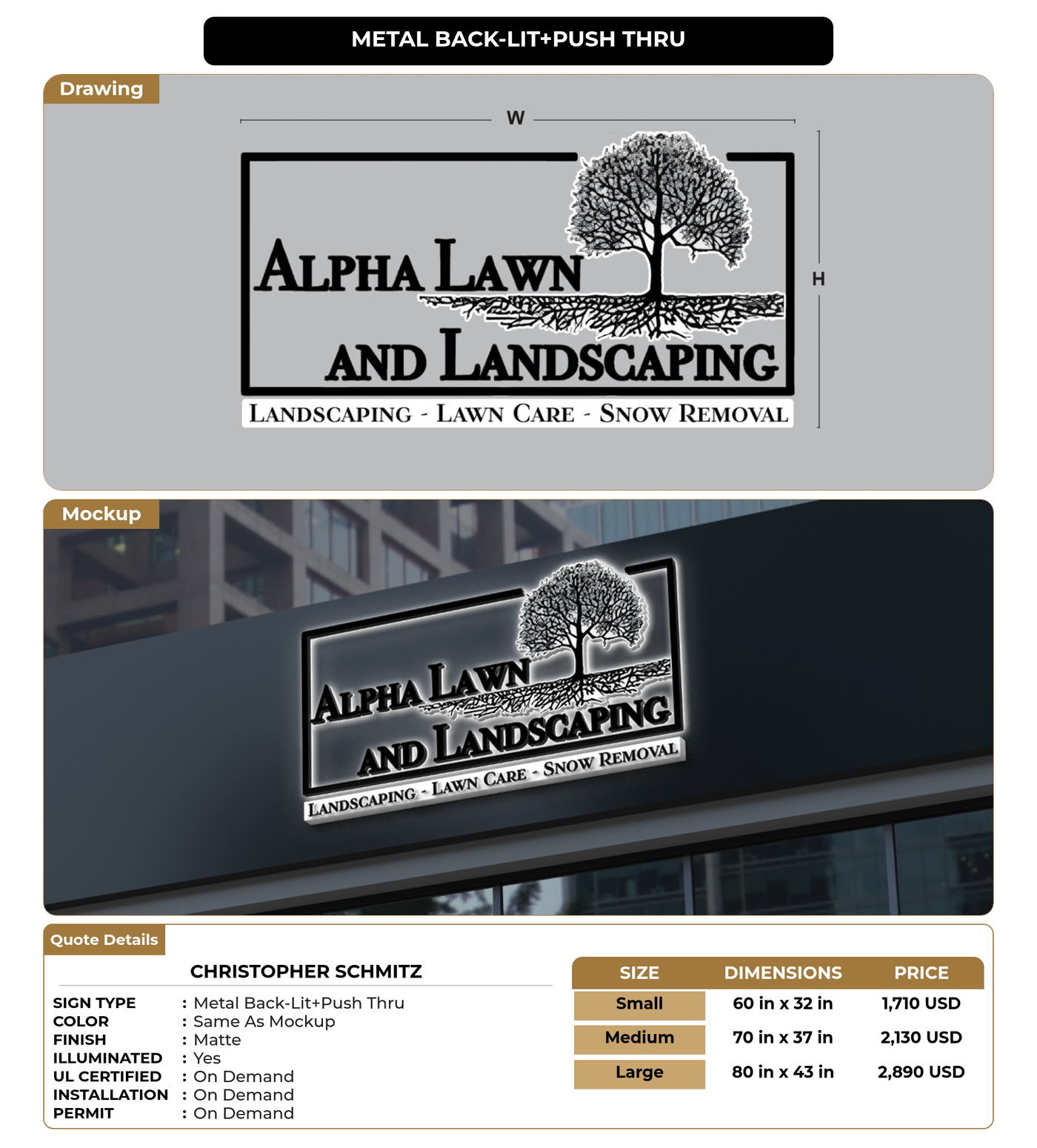 CUSTOM MOCKUP SIGN FOR Christopher Schmitz