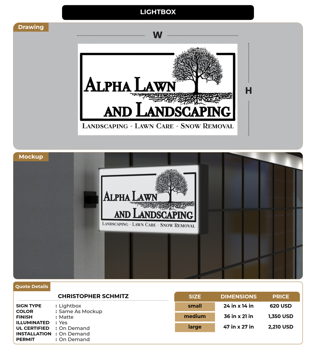 CUSTOM MOCKUP SIGN FOR Christopher Schmitz