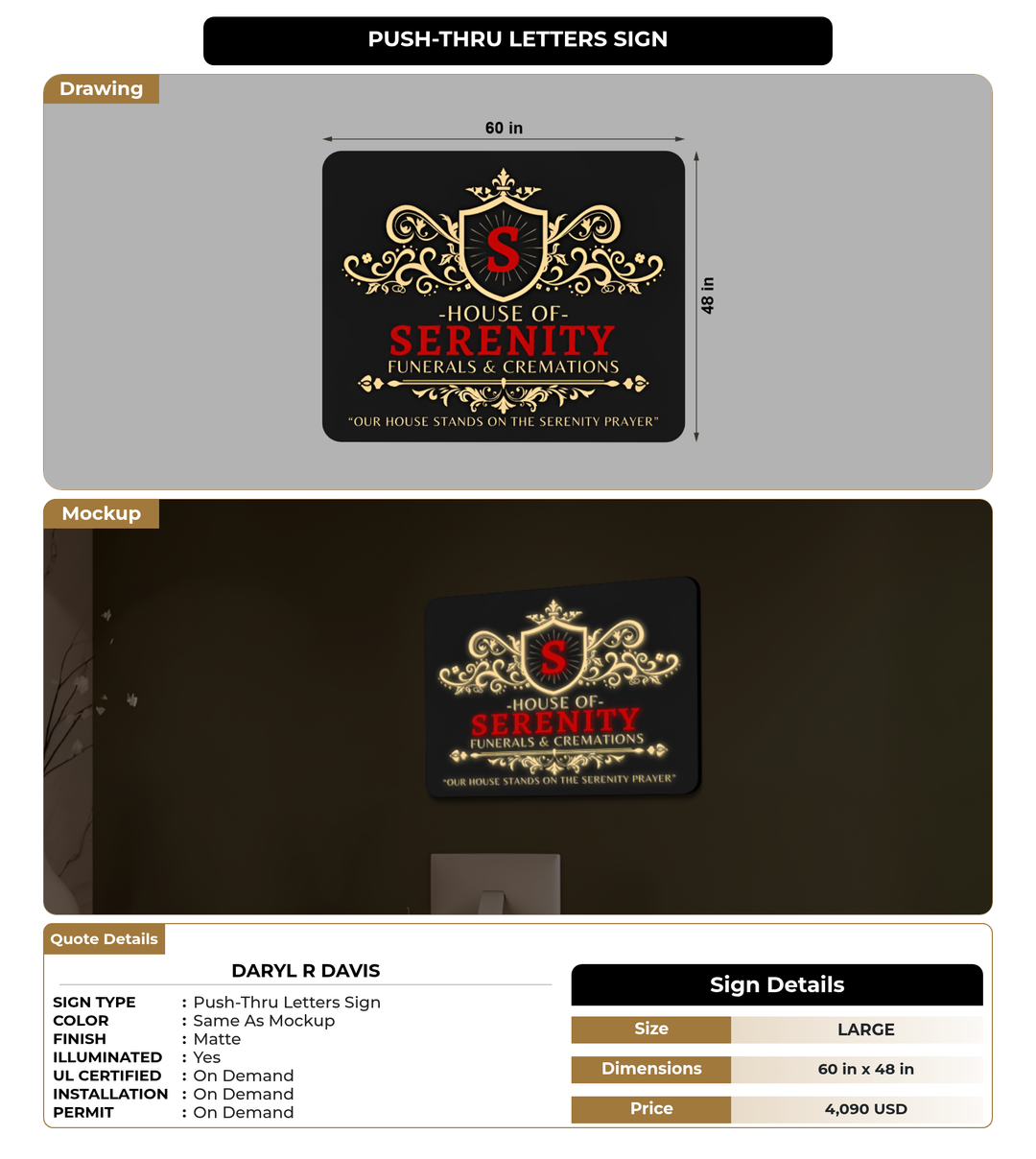 CUSTOM MOCKUP SIGN FOR Daryl R Davis
