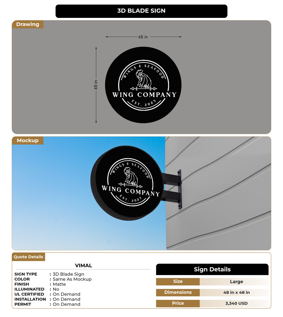 CUSTOM MOCKUP SIGN FOR Vimal