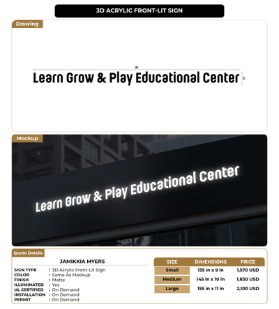 CUSTOM MOCKUP SIGN FOR Jamikkia Myers