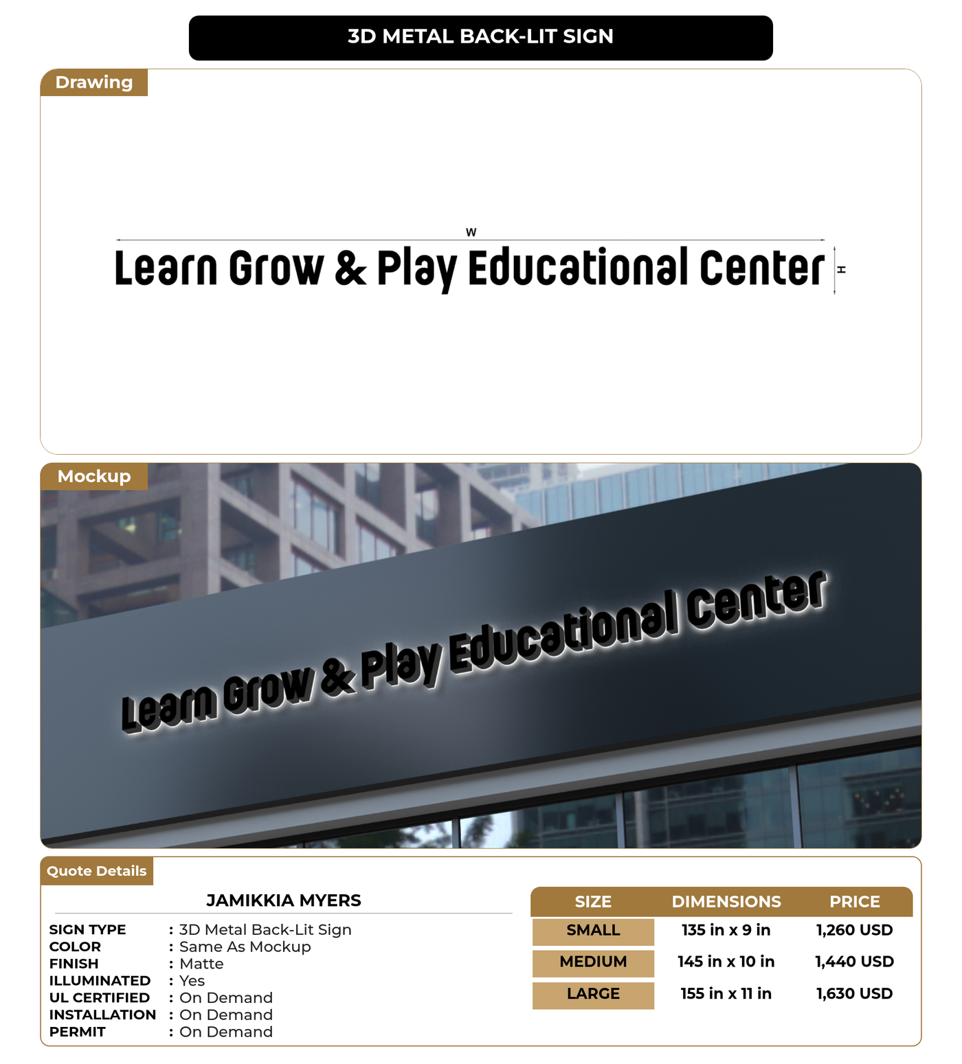 CUSTOM MOCKUP SIGN FOR Jamikkia Myers