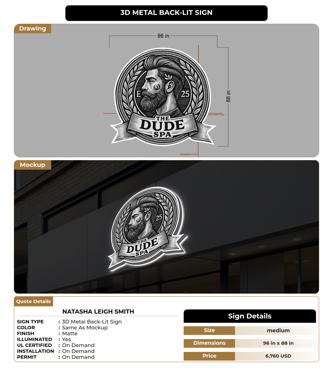 CUSTOM MOCKUP SIGN FOR Natasha Leigh Smith