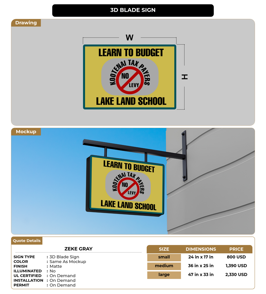 CUSTOM MOCKUP SIGN FOR Zeke gray