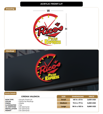 CUSTOM MOCKUP SIGN FOR Cirenia Valencia