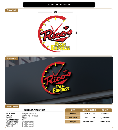 CUSTOM MOCKUP SIGN FOR Cirenia Valencia