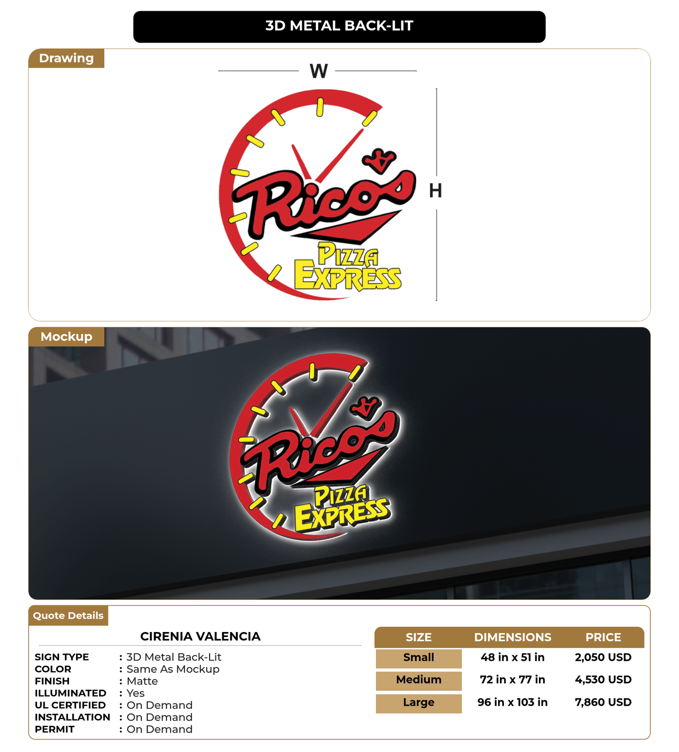 CUSTOM MOCKUP SIGN FOR Cirenia Valencia