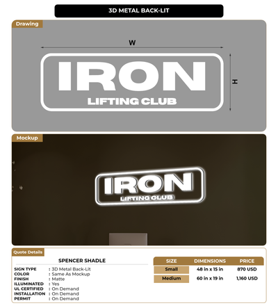 CUSTOM MOCKUP SIGN FOR Spencer Shadle
