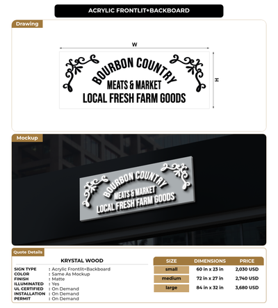 CUSTOM MOCKUP SIGN FOR Krystal Wood