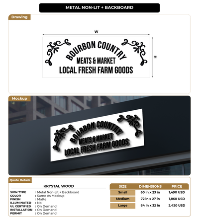 CUSTOM MOCKUP SIGN FOR Krystal Wood