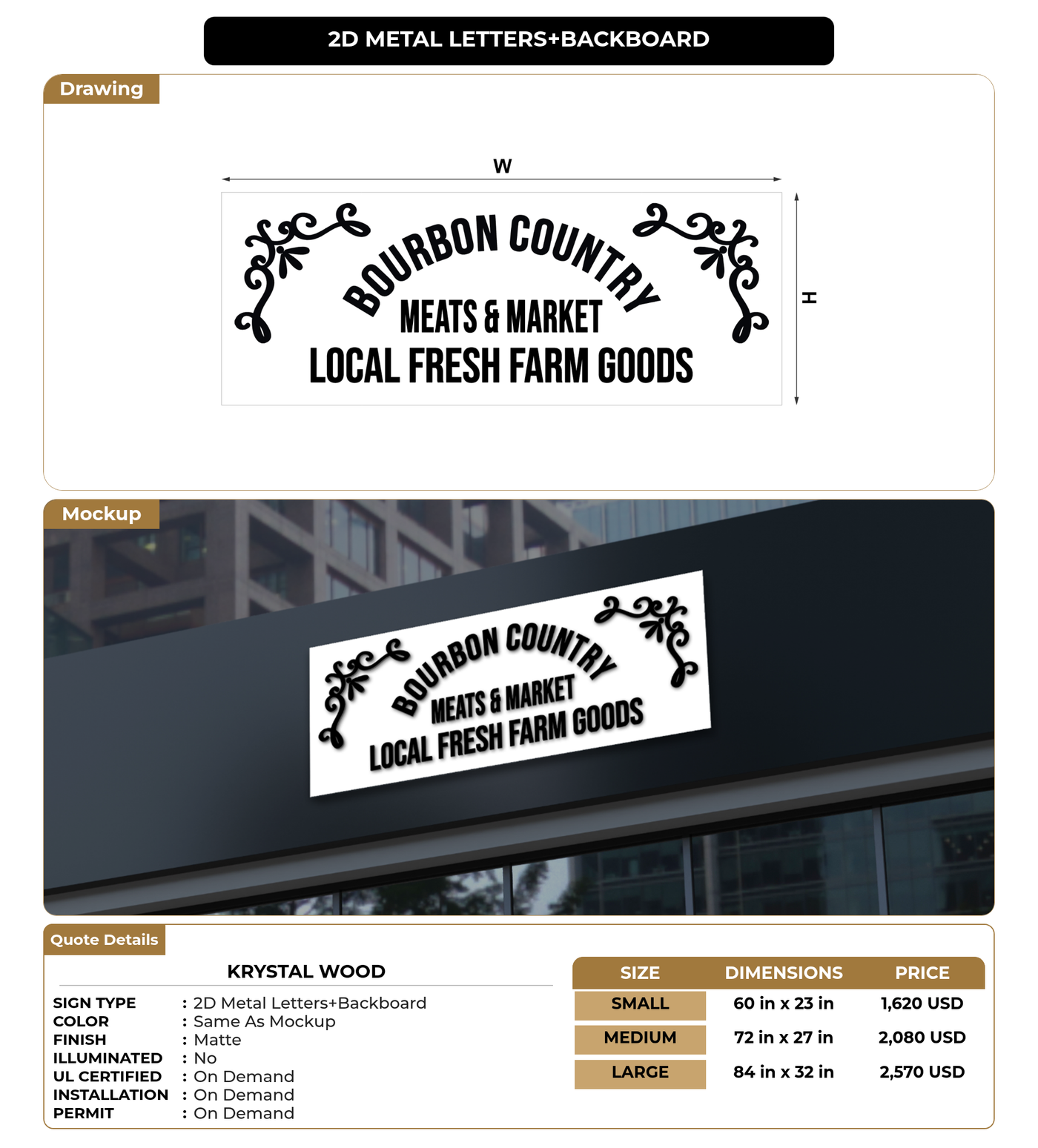 CUSTOM MOCKUP SIGN FOR Krystal Wood